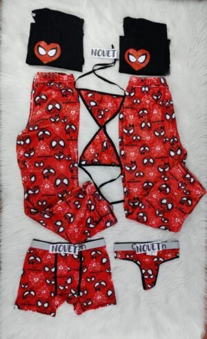 Conjunto de Spiderman con corazones